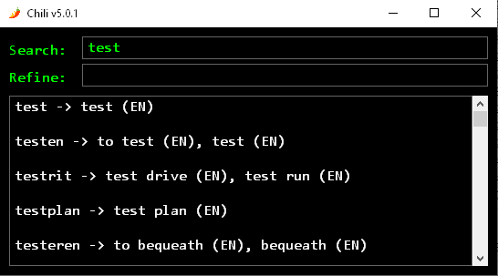 Chili x64 screenshot